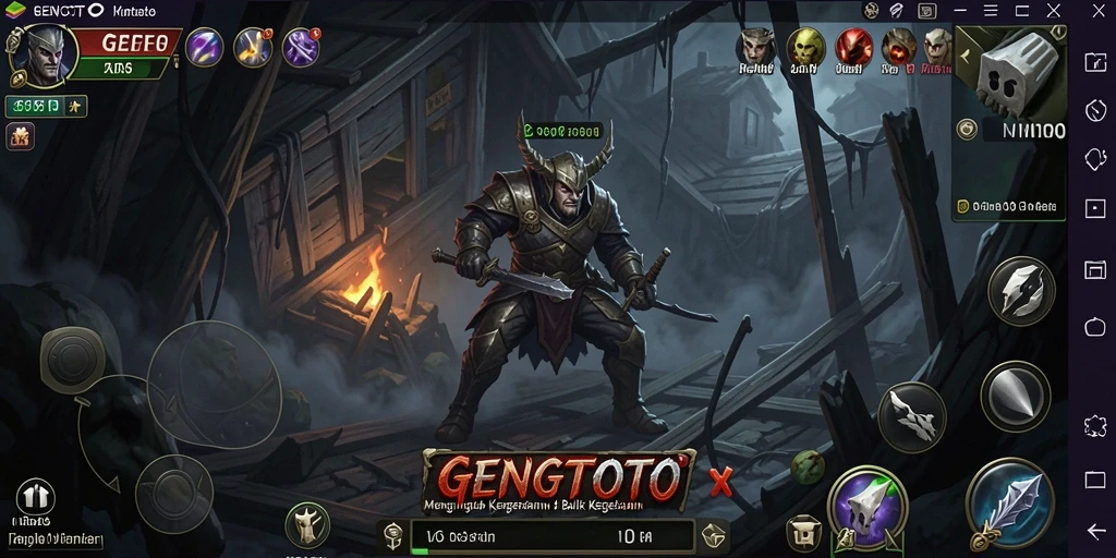 Tampilan gameplay GENGTOTO yang menakutkan dan mendebarkan.