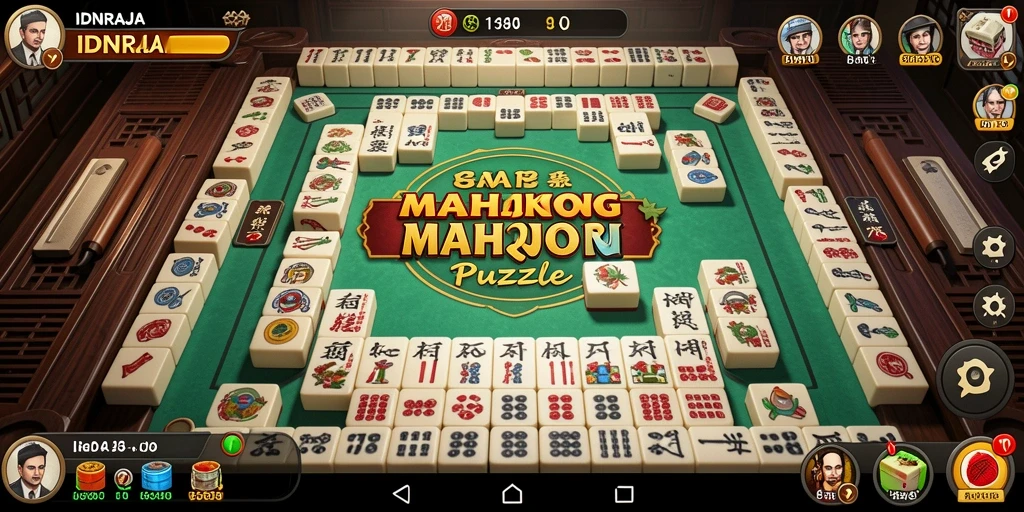 Gameplay Mahjong IDNRAJA yang menarik dan memukau.