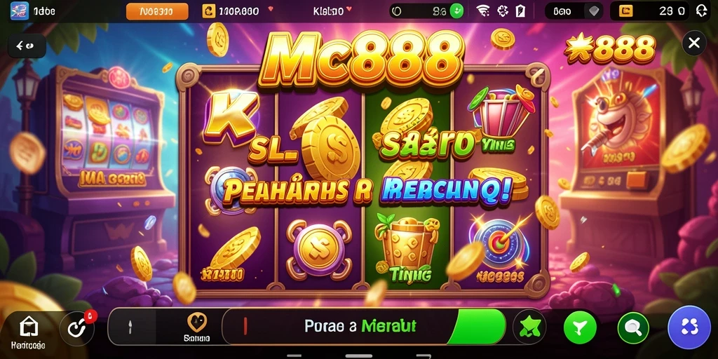 Screenshot utama permainan Slot MC888 yang menampilkan gameplay menarik.