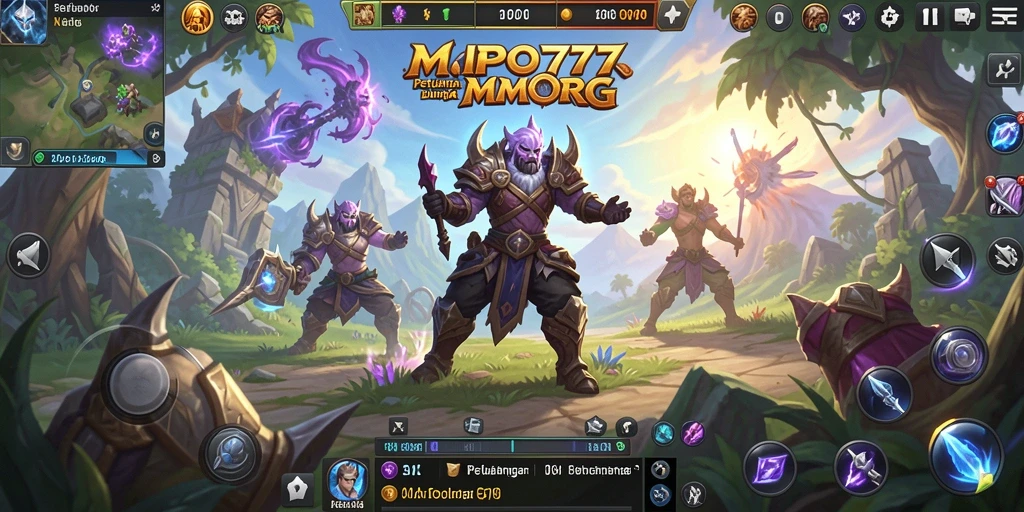 Screenshot MPO777 menampilkan pertarungan mendebarkan dalam dunia MMORPG.