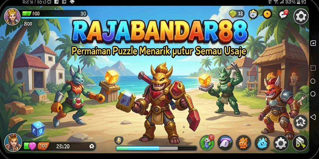 Gameplay seru RAJABANDAR88 dengan tantangan puzzle yang menarik.