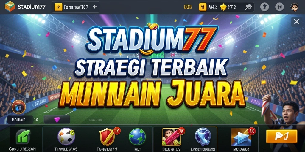 Screenshot gameplay STADIUM77 menampilkan aksi strategi yang seru.